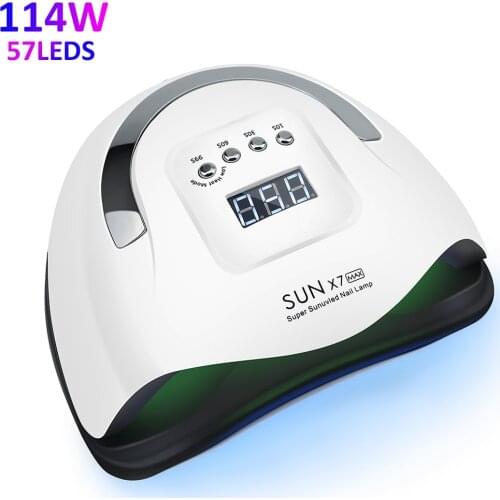 120/72W UV Lamp LED Nail Lamp High Power For Nails All Gel Polish Nail Dryer Auto Sensor Sun Led Light Nail Art Manicure Tools