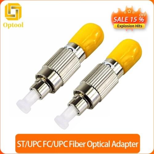 High quality ST/UPC Female to FC/UPC Male Fiber Optic Adapter/Connector Single/Multi mode Female to Male SM 9/125 Hybrid Adapter