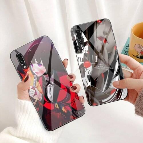 Japanese Anime Jabami Yumeko Phone Case Tempered Glass For Huawei P30 P20 P10 lite honor 7A 8X 9 10 mate 20 Pro