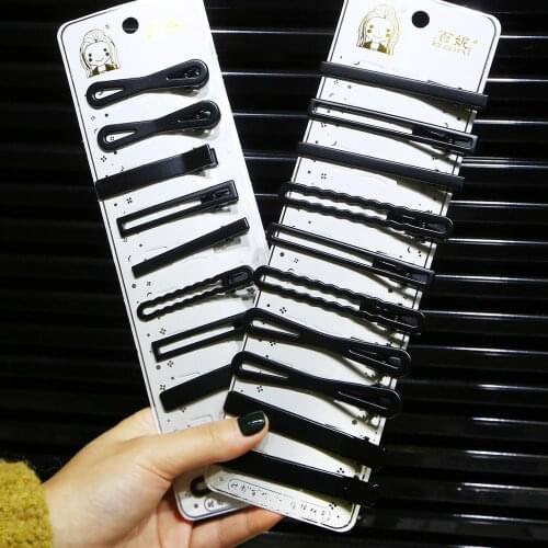 10pcs/set Simple Style Blace Geometric Metal Hairpins Hair Accessories Women Barrette Hairgrips Girls Hair Clip Headdress