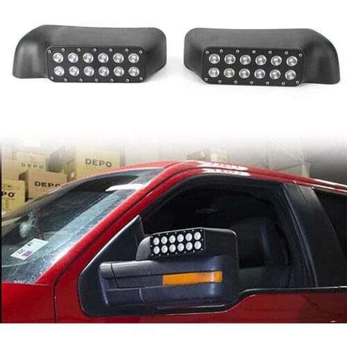 Black LED Rearview Mirror Modified Car Accessories With Lights Suitable For Ford-Raptor F150