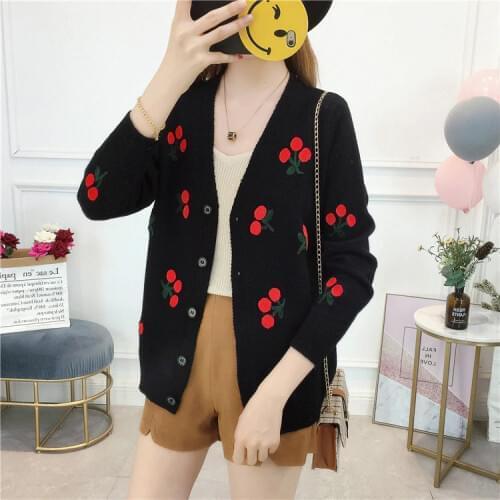 Woman Cardigan And Winter Dress 2019 New Pattern Knitting Unlined Upper Garment Loose Coat Easy All-match. Lazy Wind Student