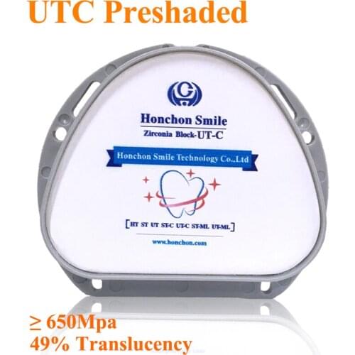 1 Piece Free Shipping 89x71x20 UTC Amann Girrbach Preshaded Zirconia Disc