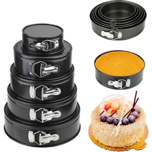 12/16/20/24/28cm Removable Bottom Non-Stick Metal Bake Mould Round Cake Pan Bakeware Carbon Steel Cake Molds Kitchen Accessories