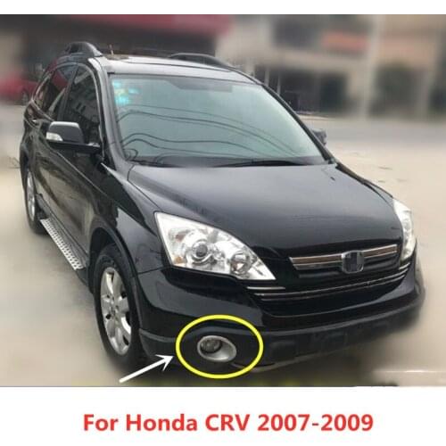 2pcs Chrome Car Front Fog Light Foglight Sticker Cover Moulding Trim for Honda CRV 2007 2008 2009 Styling