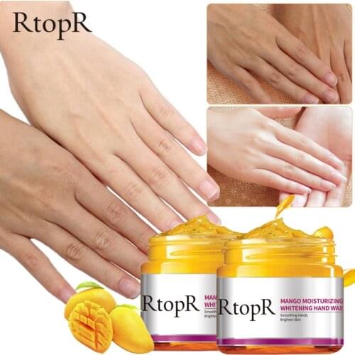 2PCS RtopR Mango Moisturizing Whitening Hand Wax Skin rejuvenation nourish Moisturizing and bright Treatment Rough Hands
