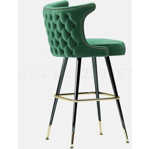 8000 American solid wood bar chair simple leisure chair high stool Nordic creative fashion bar stool reception desk bar chair