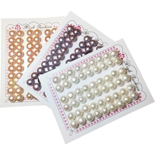 9-9.5mm 30 piece/a lot Pearl With half Hole Freshwater Pearl beads