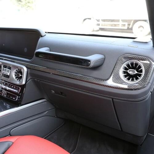 For Mercedes-Benz G-Class W463 2019-2020 Car Styling Real Carbon Fiber Car Side Air Vent Frame Stickers Interior Car Accessories
