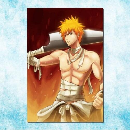 Bleach Kurosaki Ichigo Hollow Mask Art Silk Cnvas Poster 13x20 24x36 Inch Janpan Anime Pictures for Living Room Decor -4