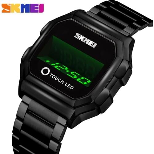 SKMEI Watch Men Digital LED Touch Screen Mens Watches 3D Creative Time Display Date Waterproof Clock Man relojes para hombre