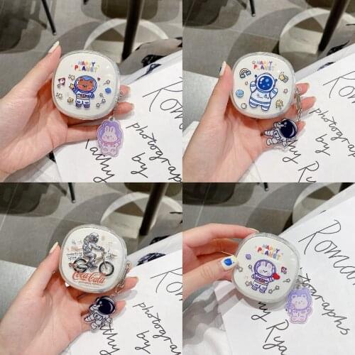 New Cartoon Earphone Case for Baseus WM01 Plus TPU Headphone Shockproof Cover for Baseus WM01 Plus Accessories with Keychain