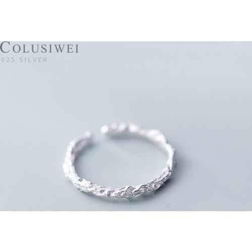 Colusiwei Vintage Dry Branch Finger Ring for Women 925 Sterling Silver adjustable Rings Fashion Korean Style Fine Jewelry
