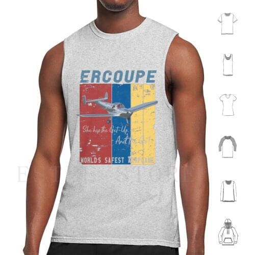 Ercoupe Retro 1940S Inspired Design Tank Tops Vest Sleeveless Ercoupe Retro Vintage Distressed Airplane 1940S Advertisment