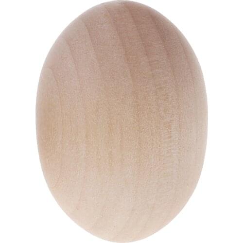 2020 New Natural Wood Simulation Eggs Manual Graffiti Painted Exercise Diy Creative Easter Egg Children Early Educational Toy