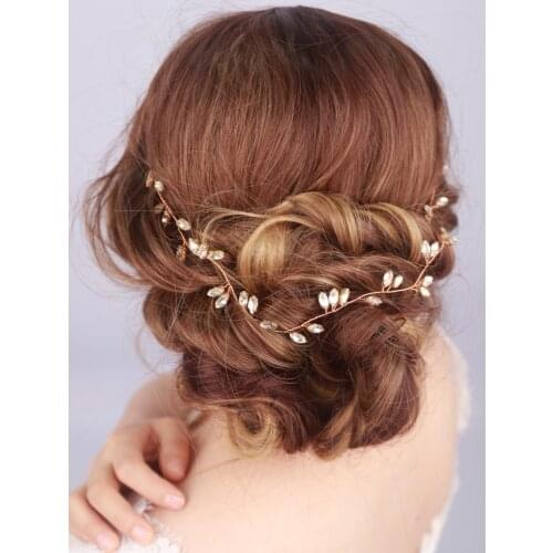 Classic Vintage Shiny Crystal headdress Beautiful Lady Wedding Hair Rope Bridal hair accessories Elegant ornament for women