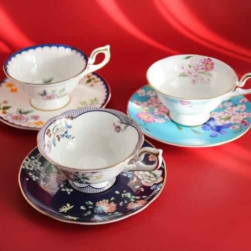 Bone China Wonderland Luxury Coffee Cup and Sucer /Tea Set with Gift Box