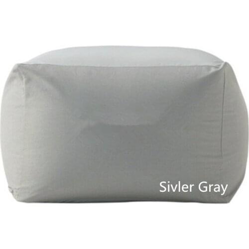 Floor Stool Ottoman Lazy Soft Padded Seat Linen Cushion Futon Tatami Adults Beanbag Chair for Home Living Room Bedroom Balcony