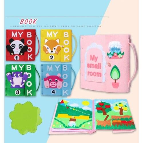 2021New 3D Kid Cloth Book DIY Panting Book Manual Intelligence Puzzle Children Toy Book Early Education Development Reading Book