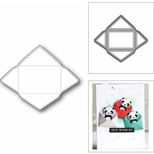 New Stitched Envelope Pocket 2020 Metal Cutting Dies for DIY Scrapbooking and Card Making Decorative Embossing Craft No Stamps