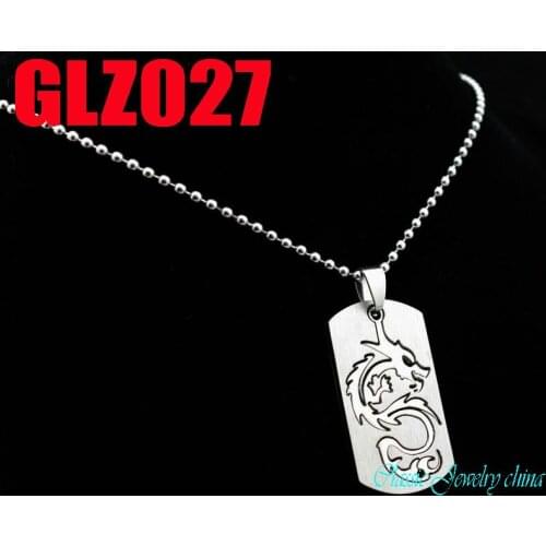 Dragon stainless steel pendants fashion necklace chain Mens male jewelry 10pcs GLZ027