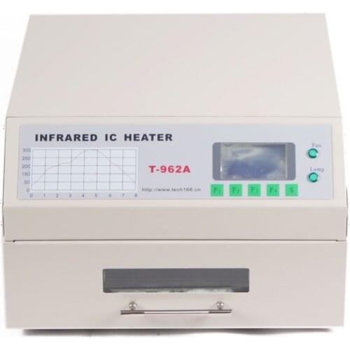 PUHUI T962A Infrared intelligent Reflow soldering Oven 1500W 300X320mm Infrared IC Heater T-962A for BGA SMD SMT Rework