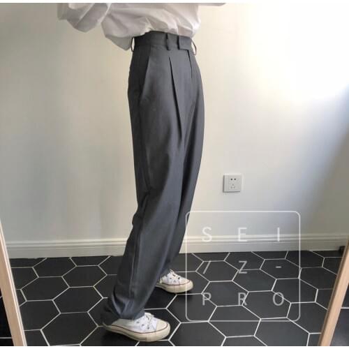 Women Pants 2019 New Spring Soft Waxy Comfortable High-Waist Cashmere Knitted Pants Female Pure Color Wide Leg Pants Casual