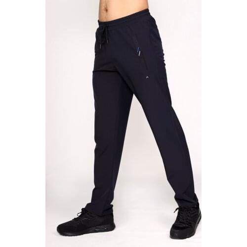 Tracksuit Bottom Sports Lycra Hidden Pocket Navy Blue