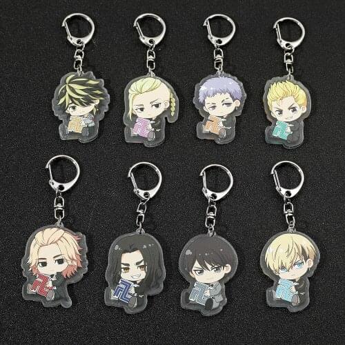 Tokyo Revengers Anime Cosplay Keychain Manjiro Ken Takemichi Hinata Atsushi Chibi Kawaii Bag Pendant Fans Collection Props