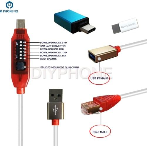 GSM all in one boot cable Multi-Functional boot cable for phone repair 6 switch button easy for switching different mode