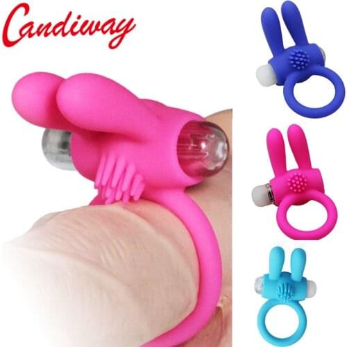 Rabbit Rings vibration delay cockring passion Masturbation Enhance lasting ring stimulate Utensils Massage Clitoris Vibrator man