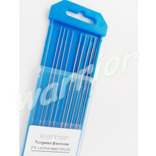 1.0mm/1.6mmx175mm Blue Tips WL20 TIG Welding Tungsten Electrodes 2% Lanthanated (0.040" 1/16"*7")