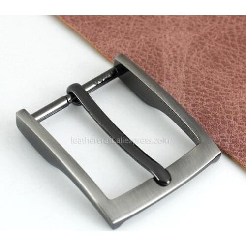 1pcs Metal 3.5cm Belt Buckle Casual Polished End Bar Single Pin Belt Buckle Leather Craft Webbing fit for 33-34mm belt
