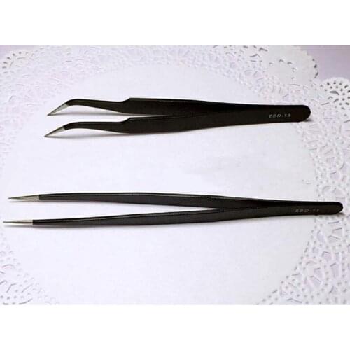 1Pcs Stainless Steel Tweezers For Handmand DIY Diamond Embroidery Tools Bend/Straight Head Anti-static Diamond Painting Supplies
