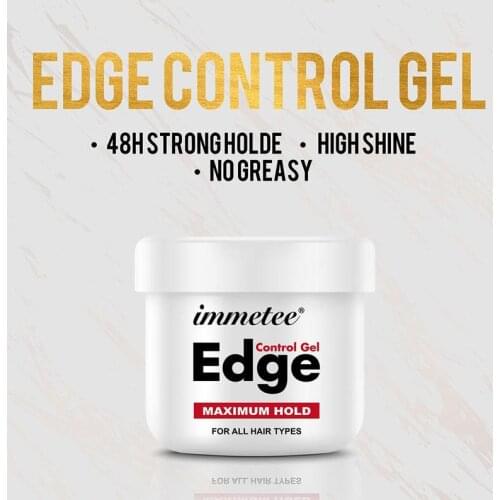 100g Hair Oil Wax Cream Edge Control Hair Styling Cream Broken Hair Finishing Anti-Frizz Hair Fixative Gel with brush