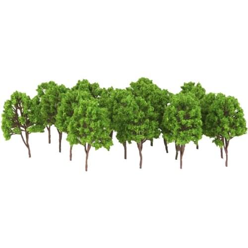 20pcs Miniature Trees for Railways Trains Layouts Architectural Supplies N Scale