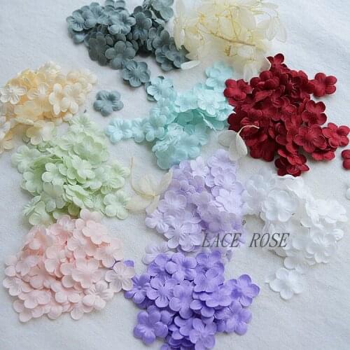 50PCS Small Satin Flower Patch Embroidery Sew on Patches For Clothing Aapplique Embroidery DIY Clothing Accessories