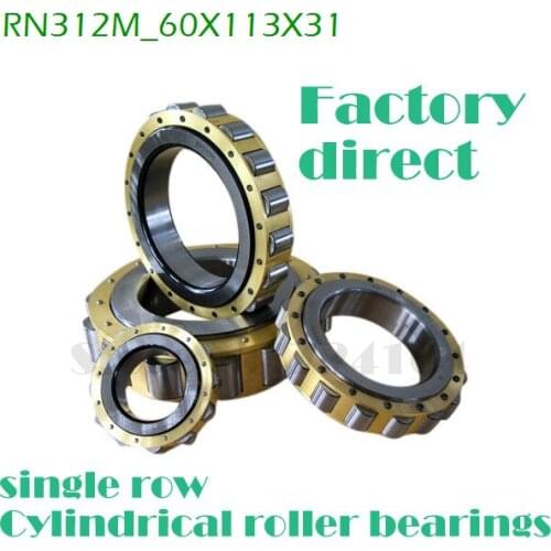60mm diameter single row cylindrical roller bearings RN312M 60mmX113mmX31mm C0 Brass cage ABEC-1 Machine tool,Rolling mill,CNC