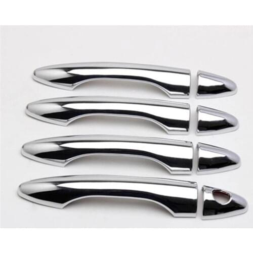 8pcs/set Abs Chrome Door Handle Cover Trim Sticker For Hyundai Tucson Ix 35 Ix35 2010 20112012 2013 2014 Car Styling Accessories