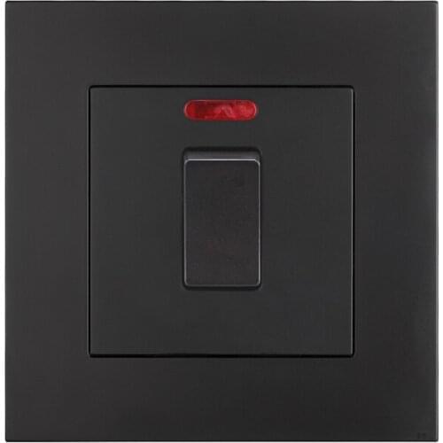 86 Type High-power Current 20A Switch Flame Retardant PC Panel with Indicator Light for Air-conditioning Water Heater