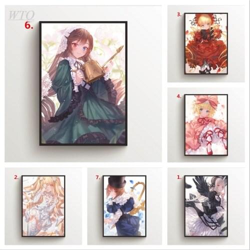 Anime Posters Rozen Maiden Suigintou Canvas Painting Wall Poster Photos for Childrens Room Wall Decor Wall Art Home Decor