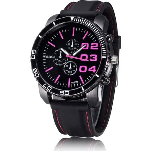 Montre Homme 2019 Mens Watch Sports Quartz Clock Large Dial Silicone Waterproof Black Watch Gift Zegarek Meski Reloj Mujer