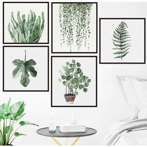 DIY Tropical Plants Removable Wall Sticker Living Room Bedroom Flower Modern Home Decals Poster