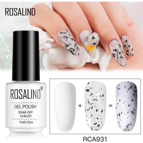ROSALIND Eggshell Gel Polish 7ML Nail Gel Varnishes Need Base Pure Gel Colors For Manicure Nail Art Soak Off Hybrid Lacquer