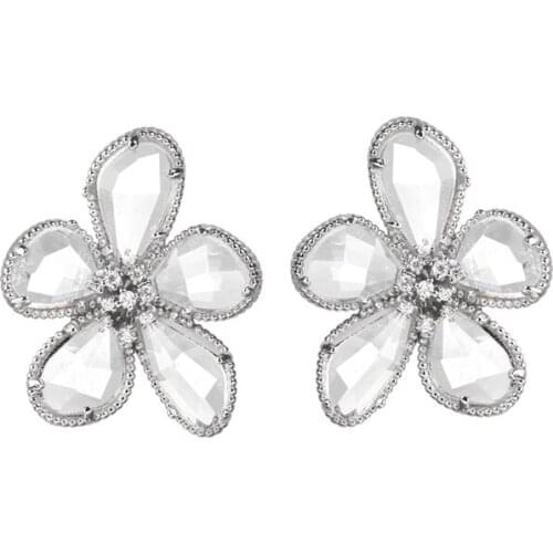 Bettyue Ingenious Flower Shape Design Earring For Women&Girls Elegant Jewelry With Transparent Zirconia In Banquet Dress-up