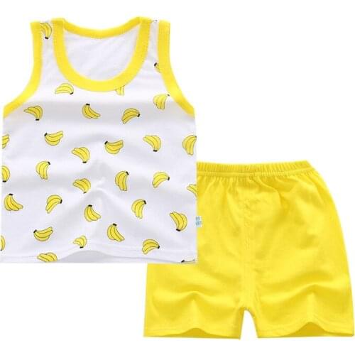 Unini-yun Baby Sets 2018 Summer Sport Girls Boys Sleeveless Vest+Shorts Newborn Baby 2pcs Kids Clothes Sets Cotton Suits