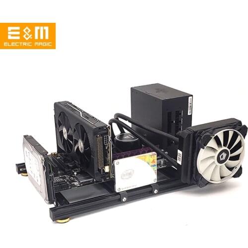 ITX MATX ATX EATX PC Test Bench Computer Open Frame Overclock Air Case Mini Aluminum HTPC Support Graphics Card