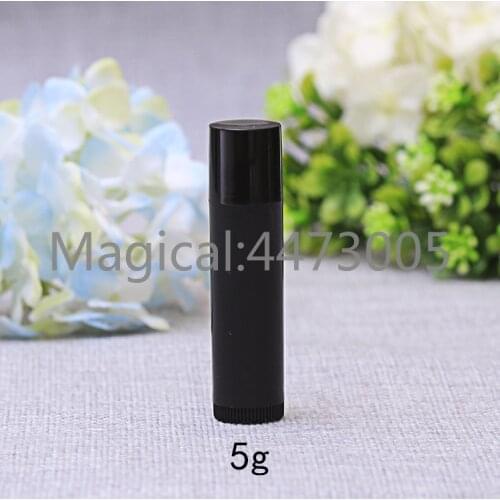 30pcs/lot 5ml 5g Empty Black Lip Gloss Tube Lip Balm Bottle Lipstick Tubes Cosmetic Container Beauty Tool Mini Sample Travel Jar