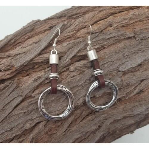 Leather Earrings Metal Earrings Drop Earrings 2020