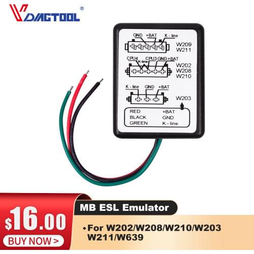 MB ESL Emulator Auto Key Programmer OBD2 Code for mercedes esl emulator for W202, W208, W210, W203, W211, W639 FREE SHIPPING